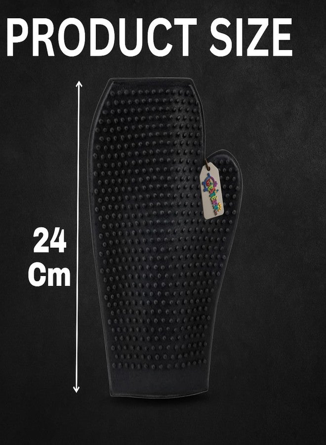 Western Era Dual Side Rubber Deshedding Glove for Dogs & Cats - Hard Rubber Bathing Grooming Mitt - Deep Cleaning & Bath Scrubber - Heavy Fur Removal, Durable & Washable (Type 4) - Image 3